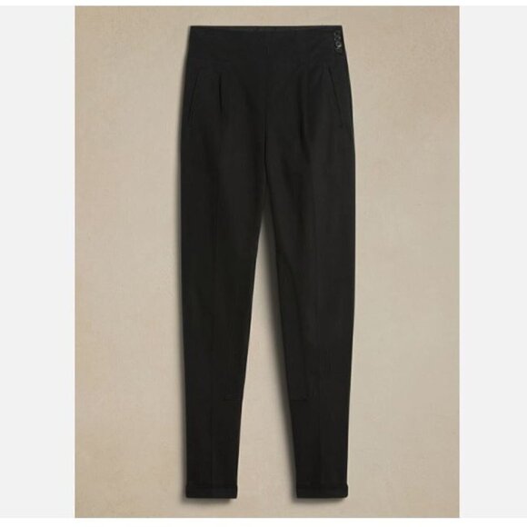 Banana Republic 'THE RIDING PANT' Size 0/25 Black Pleat SOFT Moleskin MSRP $130 - Picture 4 of 6